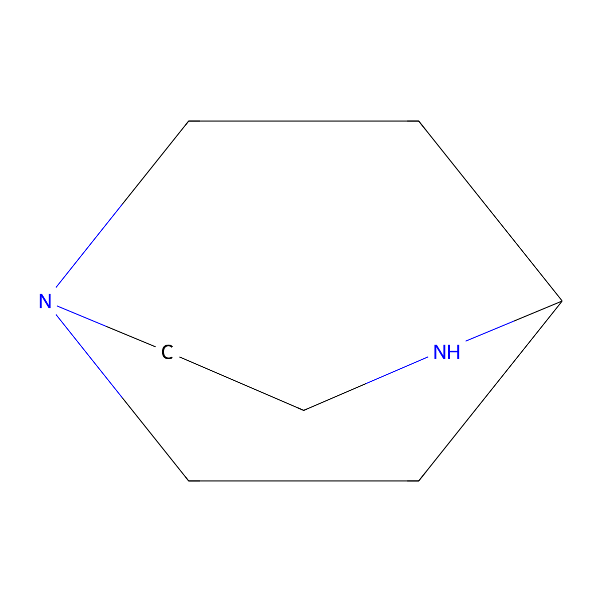 1,4-Diazabicyclo(3.2.2)nonane molecular structure, CAS 283-38-5