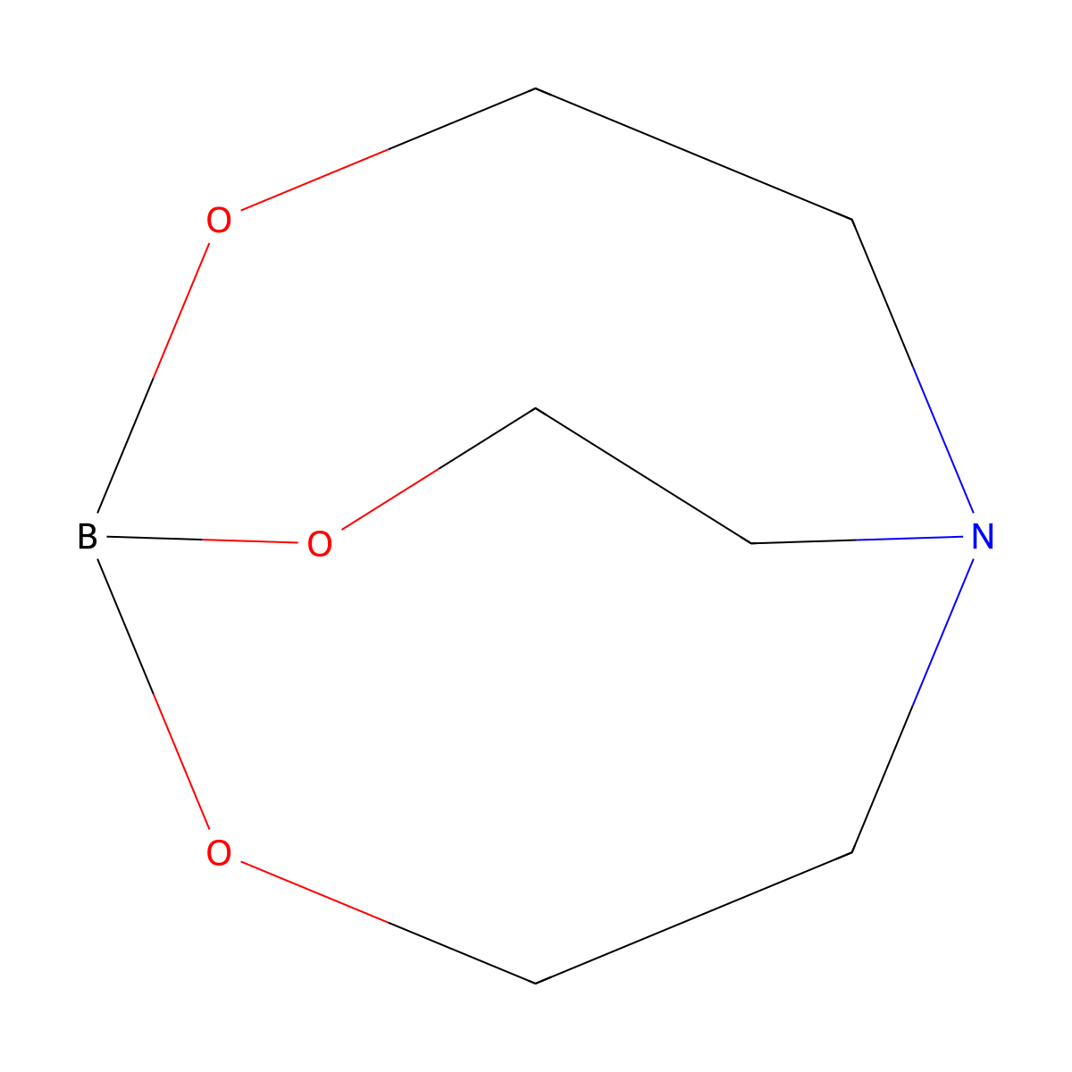 Triethanolamine borate molecular structure, CAS 283-56-7