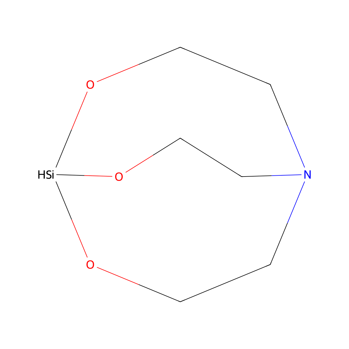 Silatrane molecular structure, CAS 283-60-3