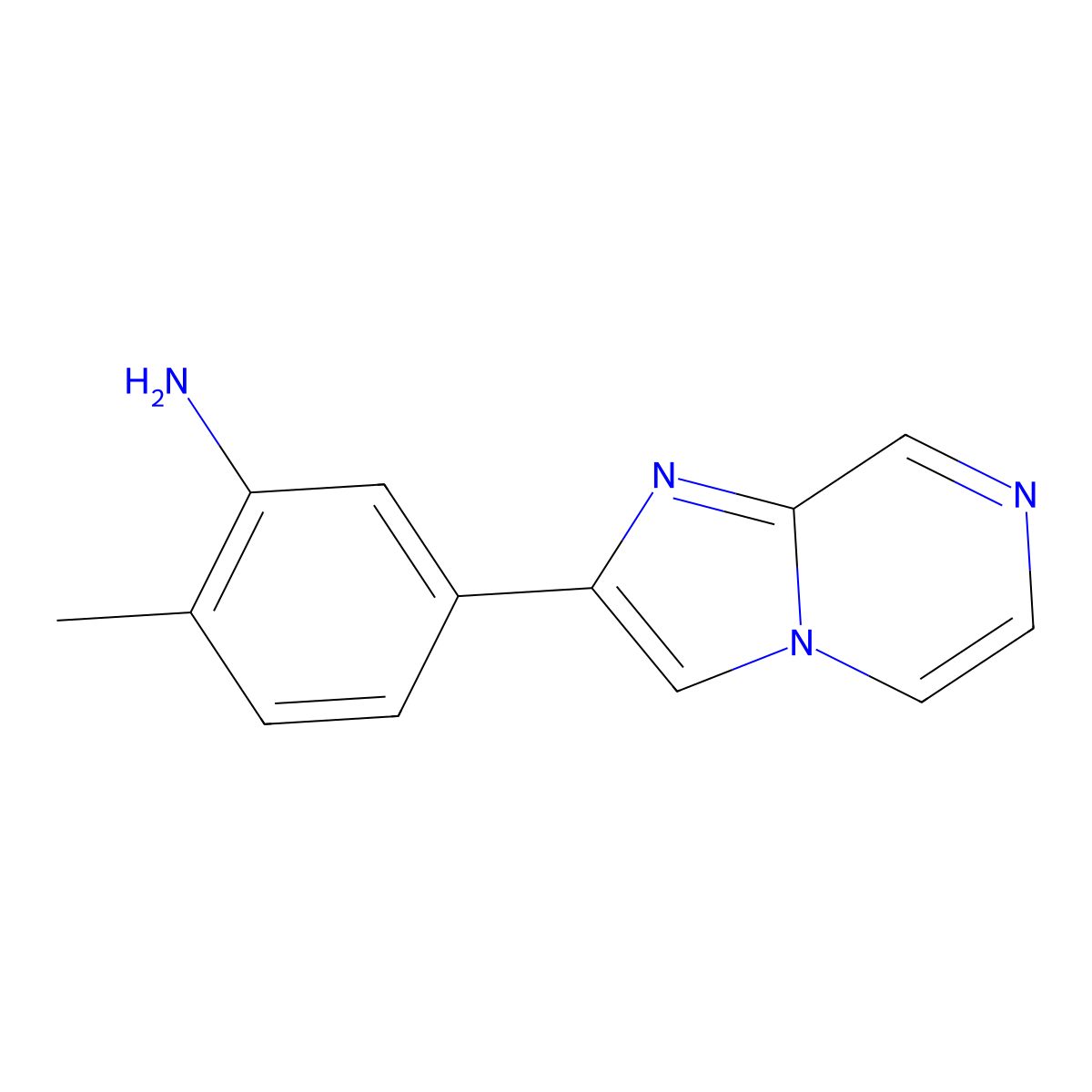 5-{Imidazo[1,2-a]pyrazin-2-yl}-2-methylaniline molecular structure, CAS 2830082-44-3