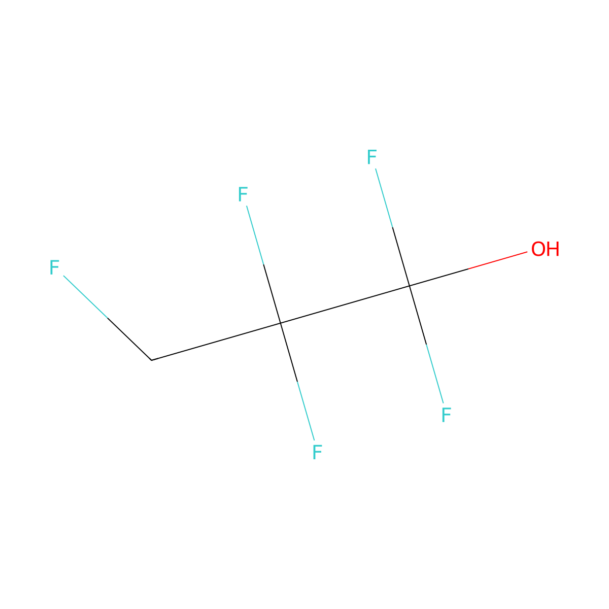 Pentafluoropropanol molecular structure, CAS 28302-70-7
