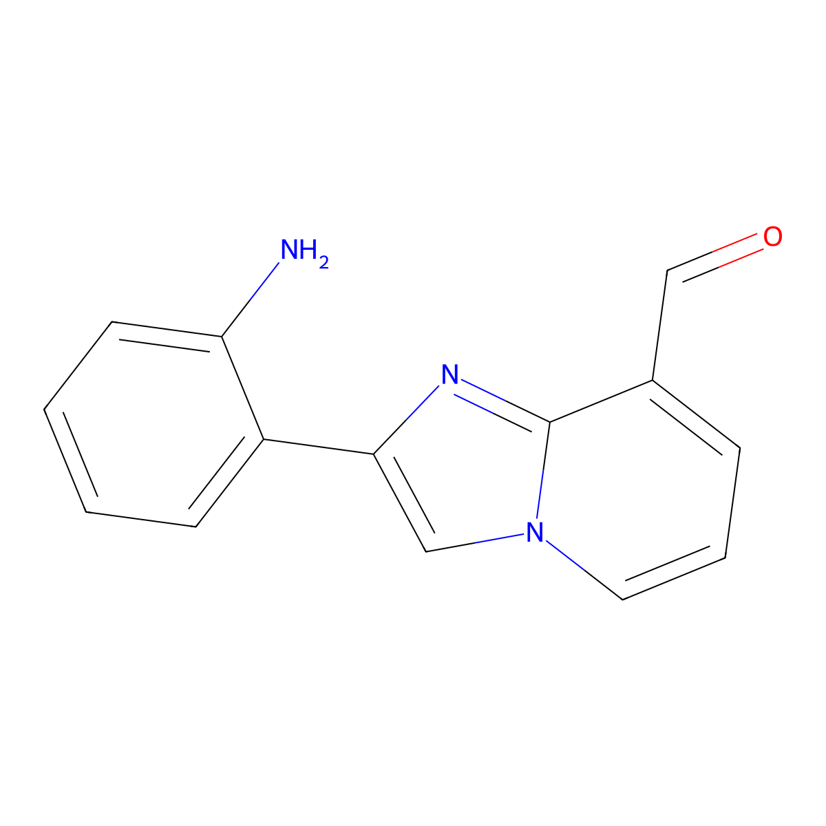 2-(2-Aminophenyl)imidazo[1,2-a]pyridine-8-carbaldehyde molecular structure, CAS 2830279-50-8
