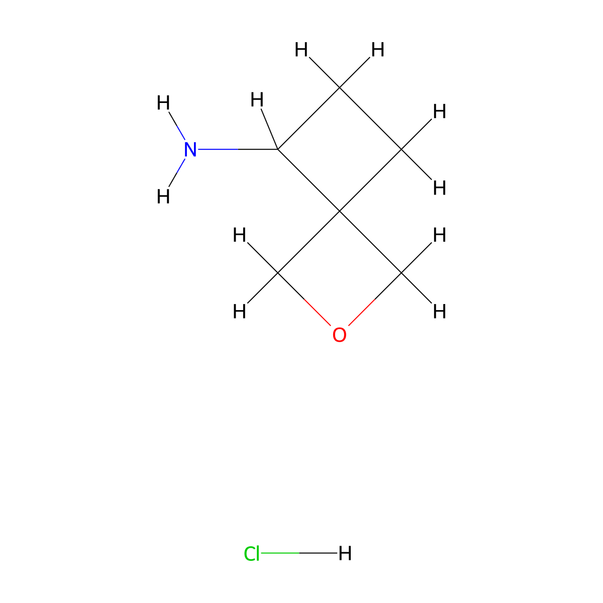 2-Oxaspiro[3.3]heptan-7-amine;hydrochloride molecular structure, CAS 2830343-70-7