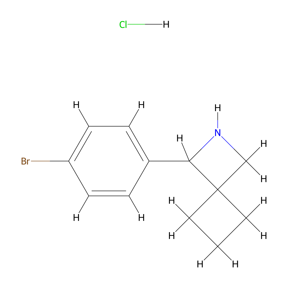 3-(4-Bromophenyl)-2-azaspiro[3.3]heptane;hydrochloride molecular structure, CAS 2830344-68-6