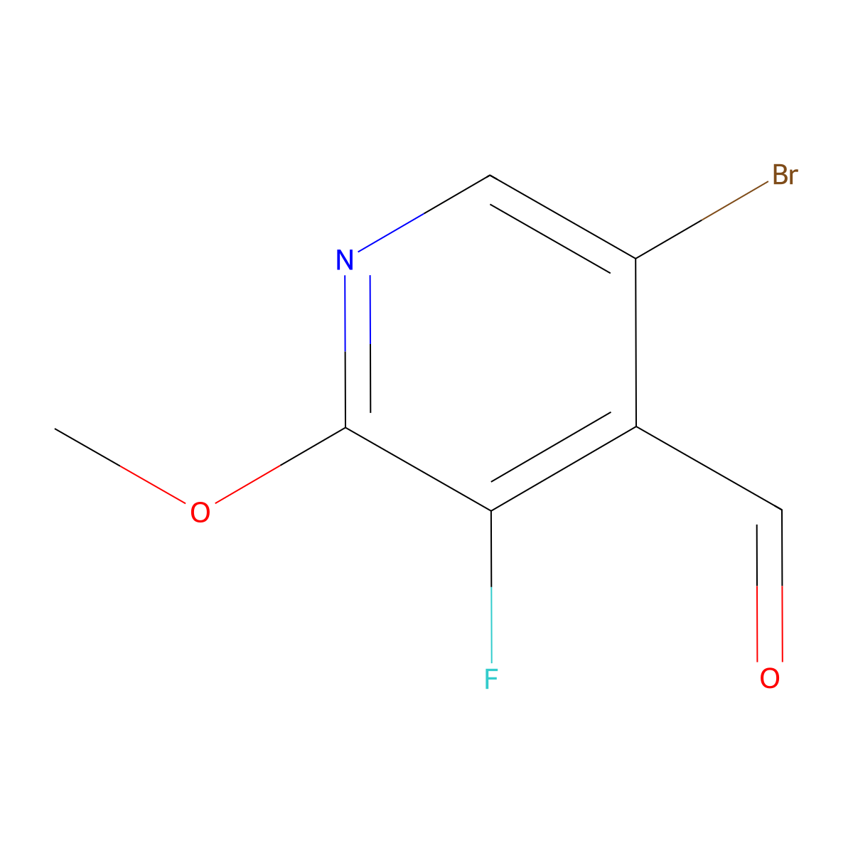 5-Bromo-3-fluoro-2-methoxyisonicotinaldehyde molecular structure, CAS 2830400-93-4