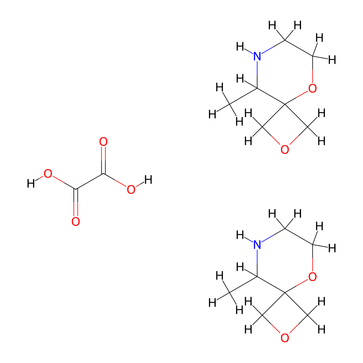 9-Methyl-2,5-dioxa-8-azaspiro[3.5]nonane;hemi(oxalic acid) molecular structure, CAS 2830401-11-9