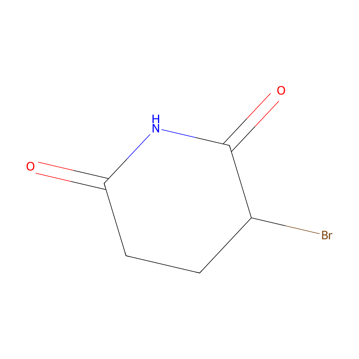(R)-3-Bromopiperidine-2,6-dione molecular structure, CAS 2830607-12-8