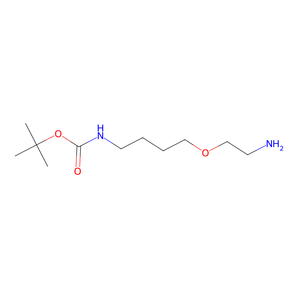 Tert-butyl (4-(2-aminoethoxy)butyl)carbamate molecular structure, CAS 2830620-37-4