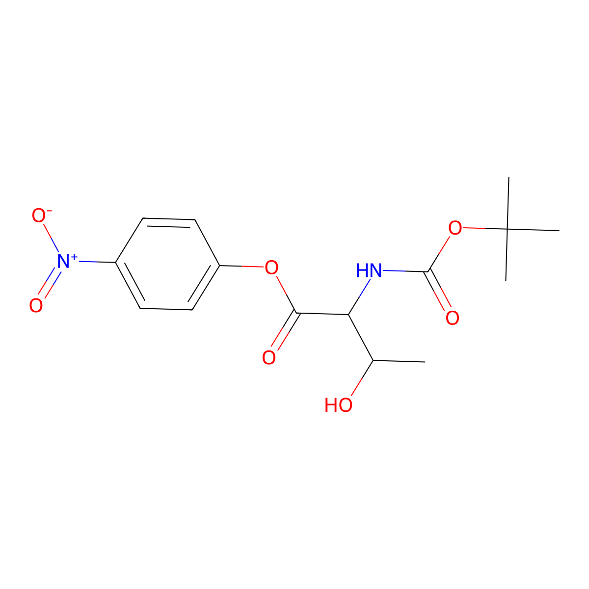Boc-thr-onp molecular structure, CAS 28307-08-6