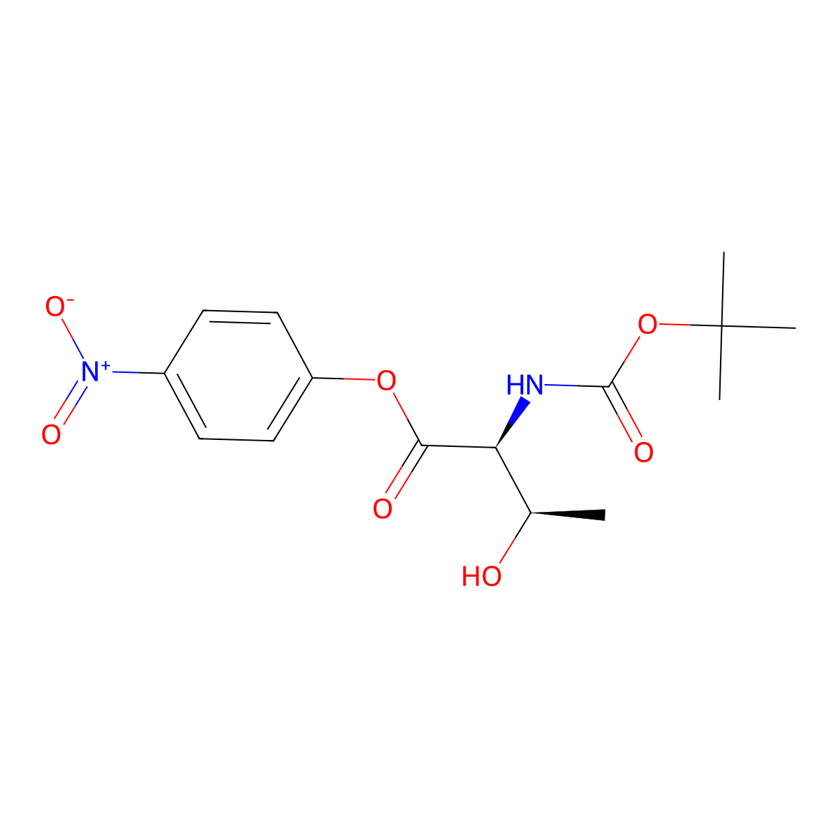 Boc-thr-onp molecular structure, CAS 28307-08-6