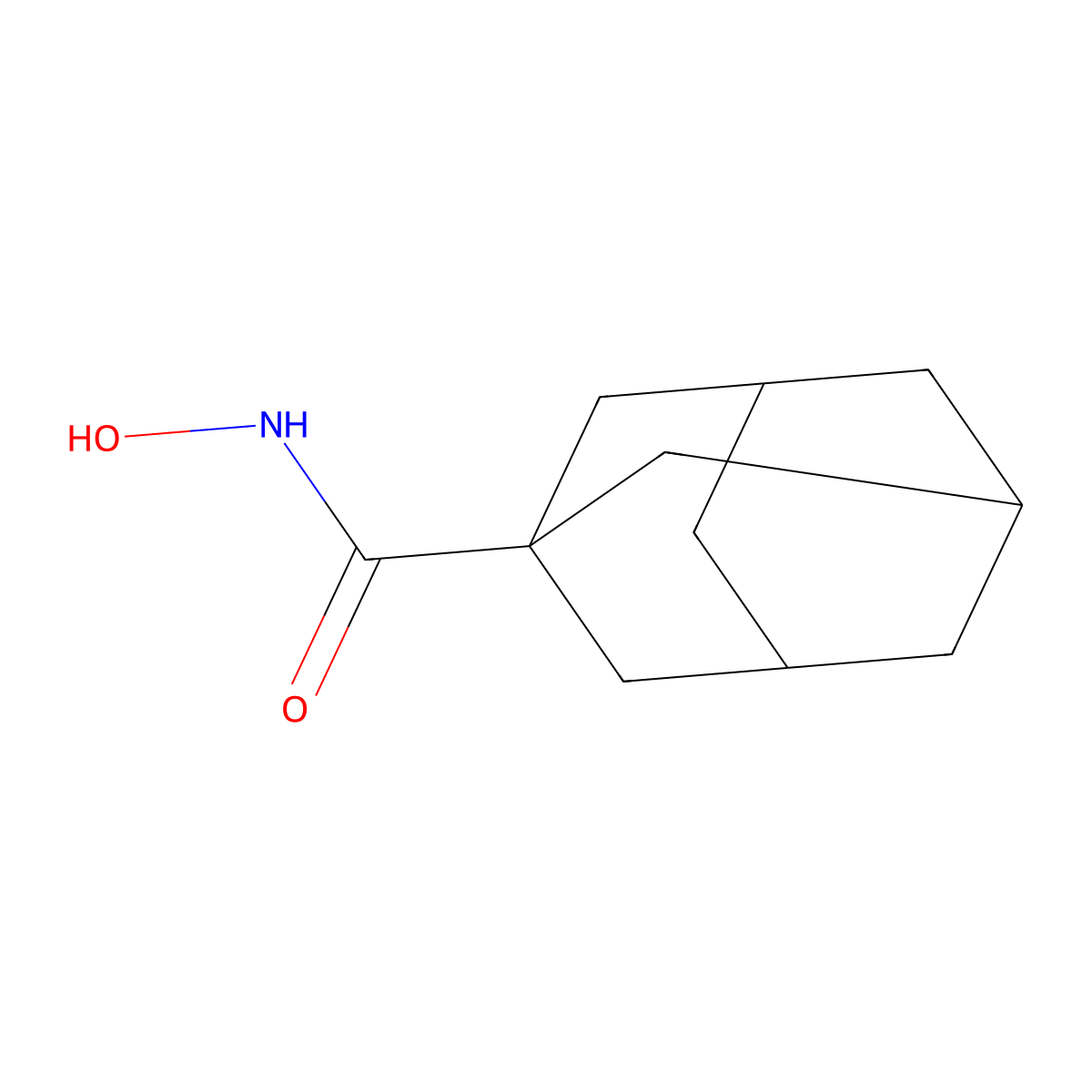 n-Hydroxyadamantane-1-carboxamide molecular structure, CAS 28309-44-6
