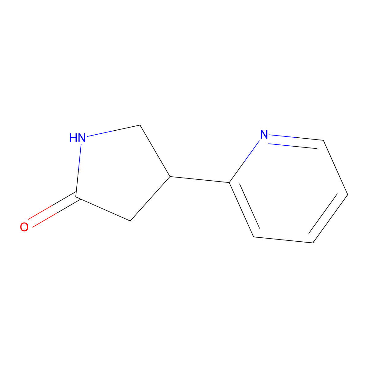 4-(Pyridin-2-yl)pyrrolidin-2-one molecular structure, CAS 28311-29-7