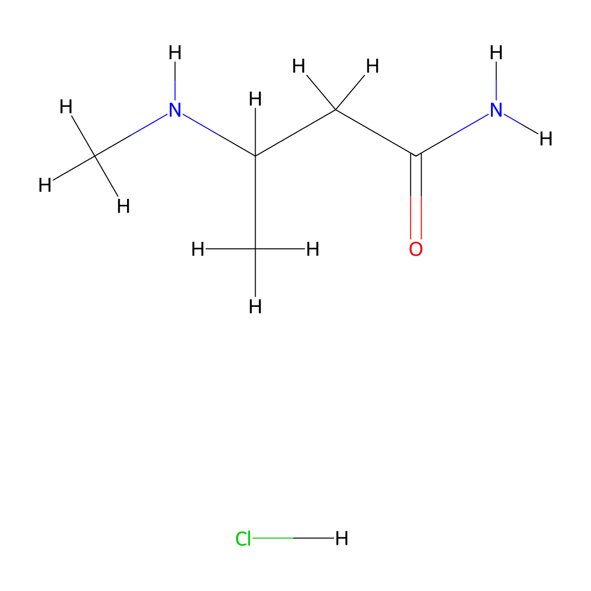 3-(Methylamino)butanamide hydrochloride molecular structure, CAS 28312-84-7
