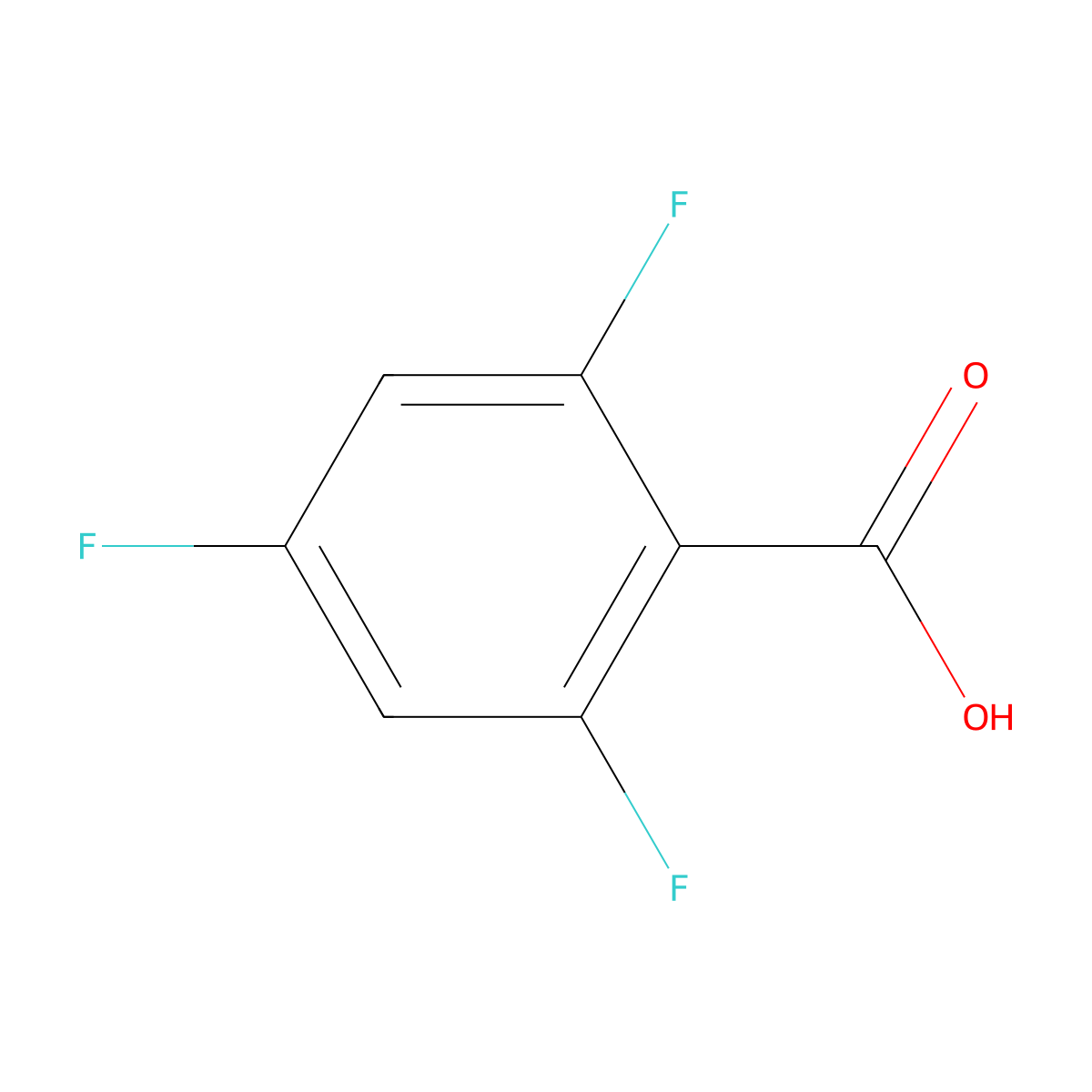 2,4,6-Trifluorobenzoic acid molecular structure, CAS 28314-80-9
