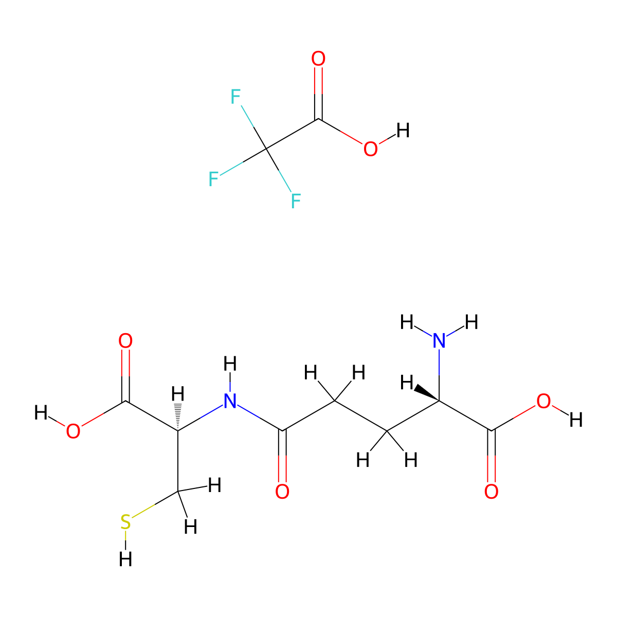 Gamma-glutamylcysteine (TFA) molecular structure, CAS 283159-88-6