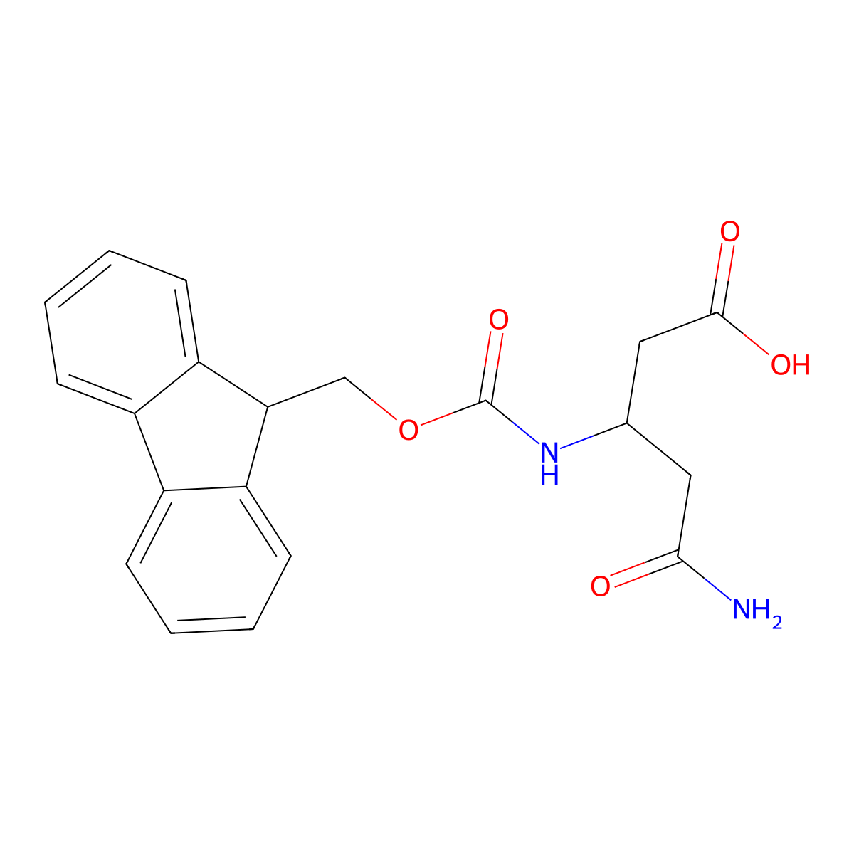 n-beta-Fmoc-l-beta-glutamine molecular structure, CAS 283160-18-9