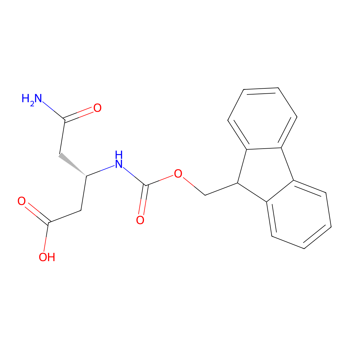 n-beta-Fmoc-l-beta-glutamine molecular structure, CAS 283160-18-9