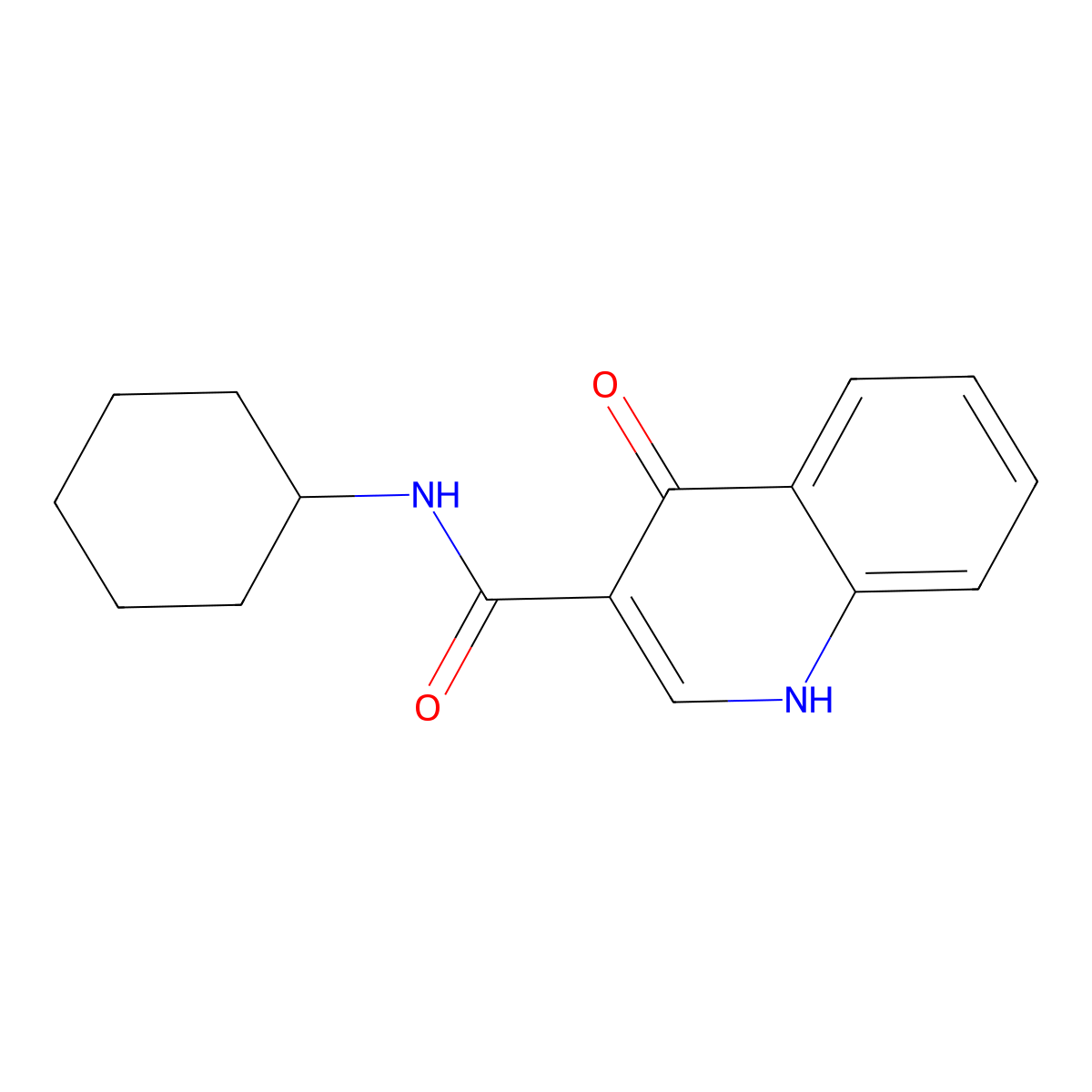 N-Cyclohexyl-4-oxo-1,4-dihydroquinoline-3-carboxamide molecular structure, CAS 283166-82-5