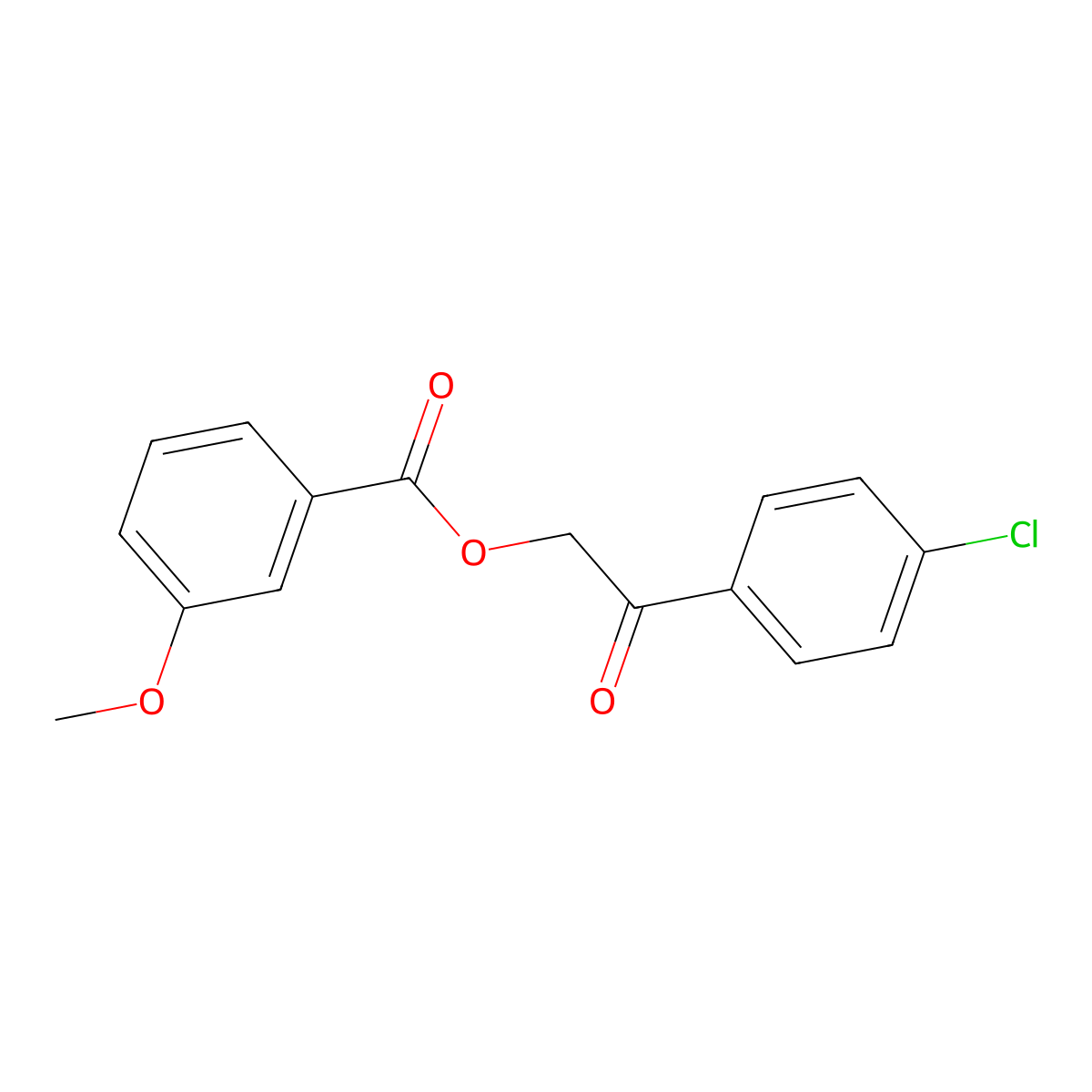 2-(4-Chlorophenyl)-2-oxoethyl 3-methoxybenzoate molecular structure, CAS 283170-96-7