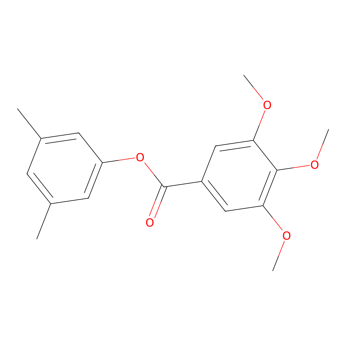 3,5-Dimethylphenyl 3,4,5-trimethoxybenzoate molecular structure, CAS 283171-40-4