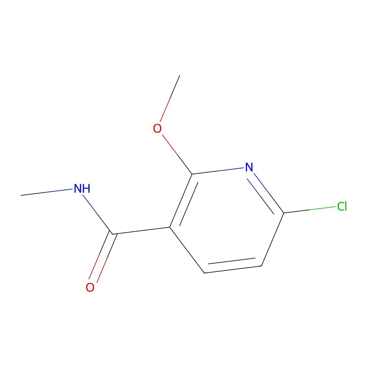 6-Chloro-2-methoxy-N-methylnicotinamide molecular structure, CAS 2831716-33-5