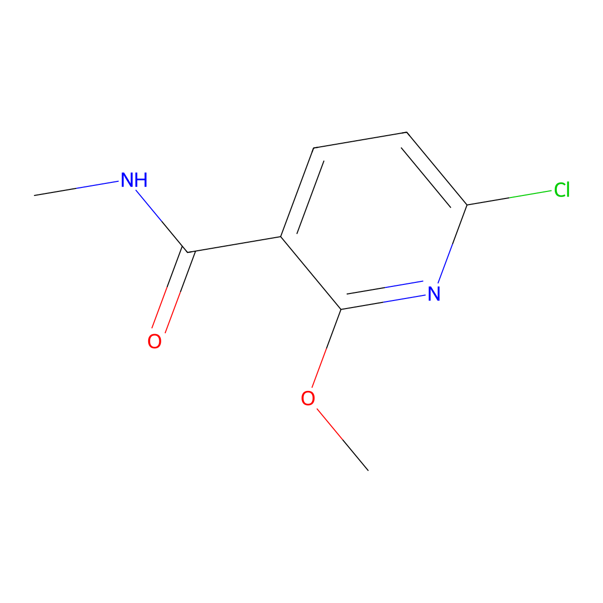6-Chloro-2-methoxy-N-methylnicotinamide molecular structure, CAS 2831716-33-5