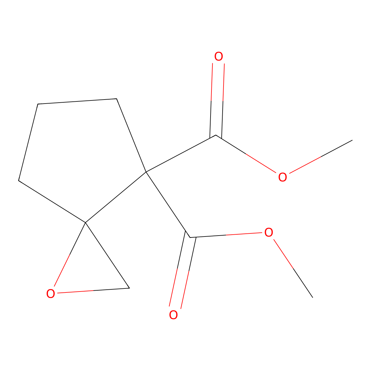 4,4-Dimethyl 1-oxaspiro[2.4]heptane-4,4-dicarboxylate molecular structure, CAS 283176-87-4