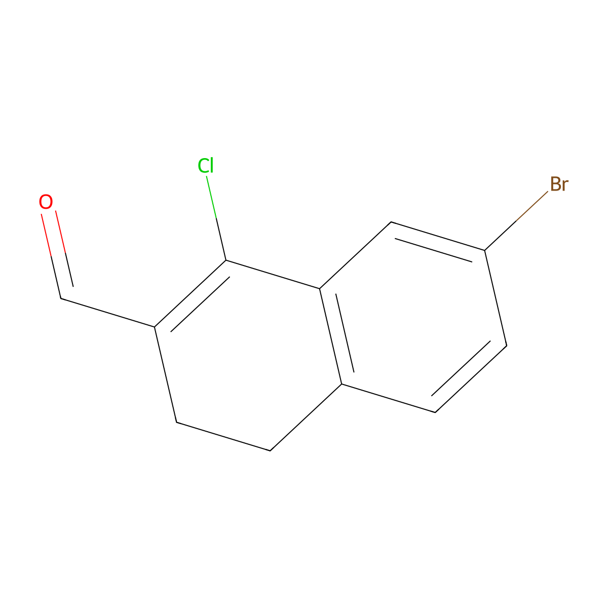 7-Bromo-1-chloro-3,4-dihydronaphthalene-2-carbaldehyde molecular structure, CAS 283177-40-2