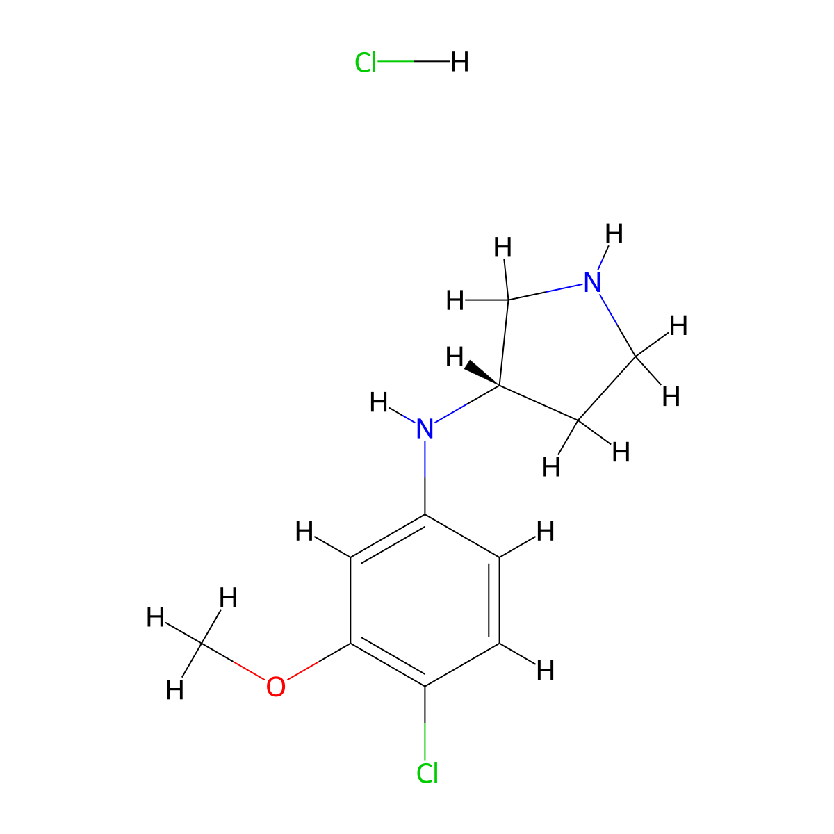 (S)-N-(4-chloro-3-methoxyphenyl)pyrrolidin-3-amine hydrochloride molecular structure, CAS 2831886-12-3