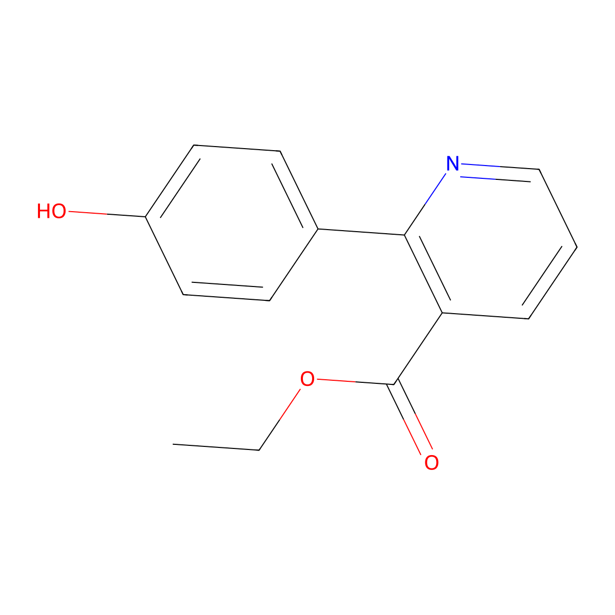 Ethyl 2-(4-hydroxyphenyl)nicotinate molecular structure, CAS 2831950-66-2