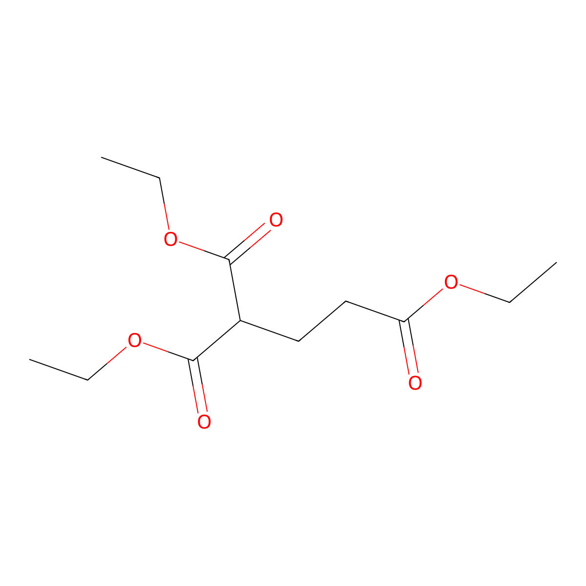 Triethyl propane-1,1,3-tricarboxylate molecular structure, CAS 2832-14-6