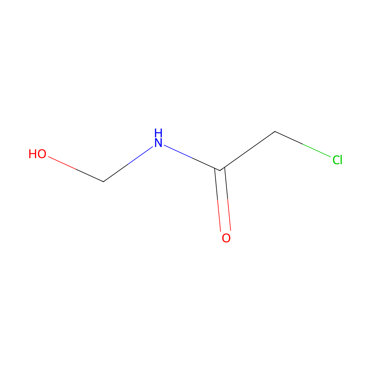 N-Methylol-alpha-chloroacetamide molecular structure, CAS 2832-19-1