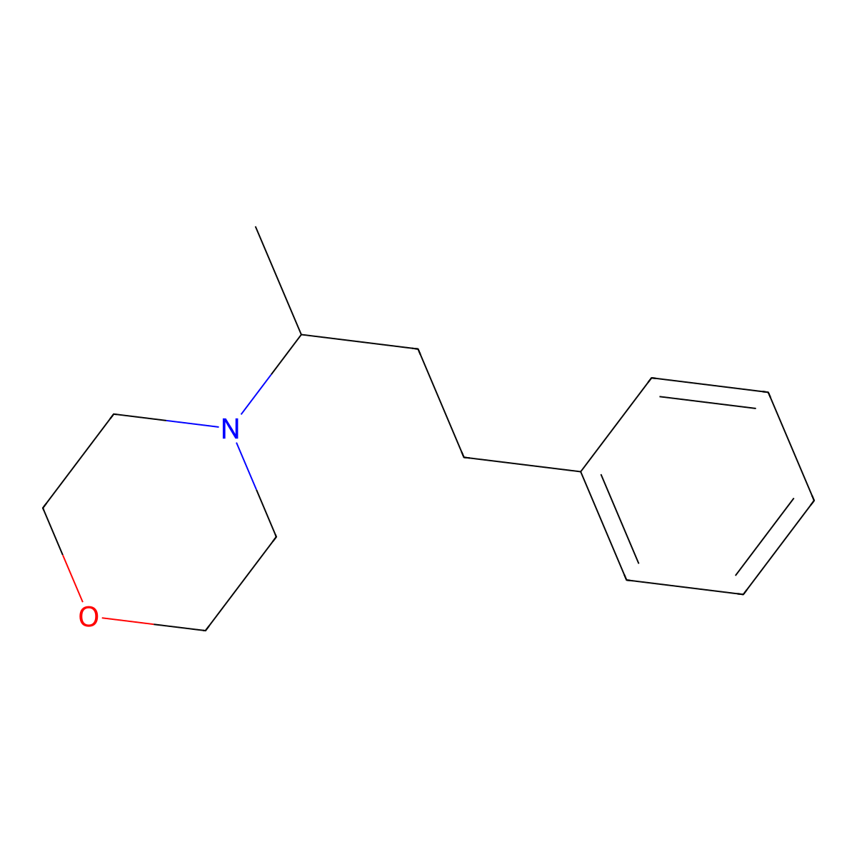 Morpholine, 4-(1-methyl-3-phenylpropyl)- molecular structure, CAS 2832-95-3