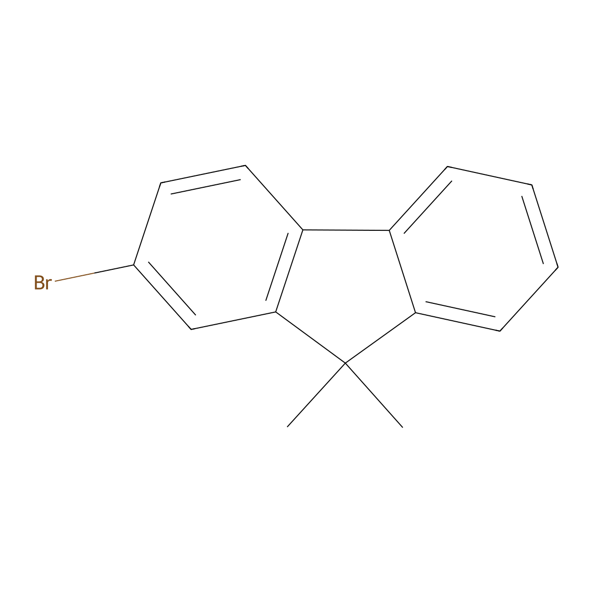 2-Bromo-9,9-dimethylfluorene molecular structure, CAS 28320-31-2