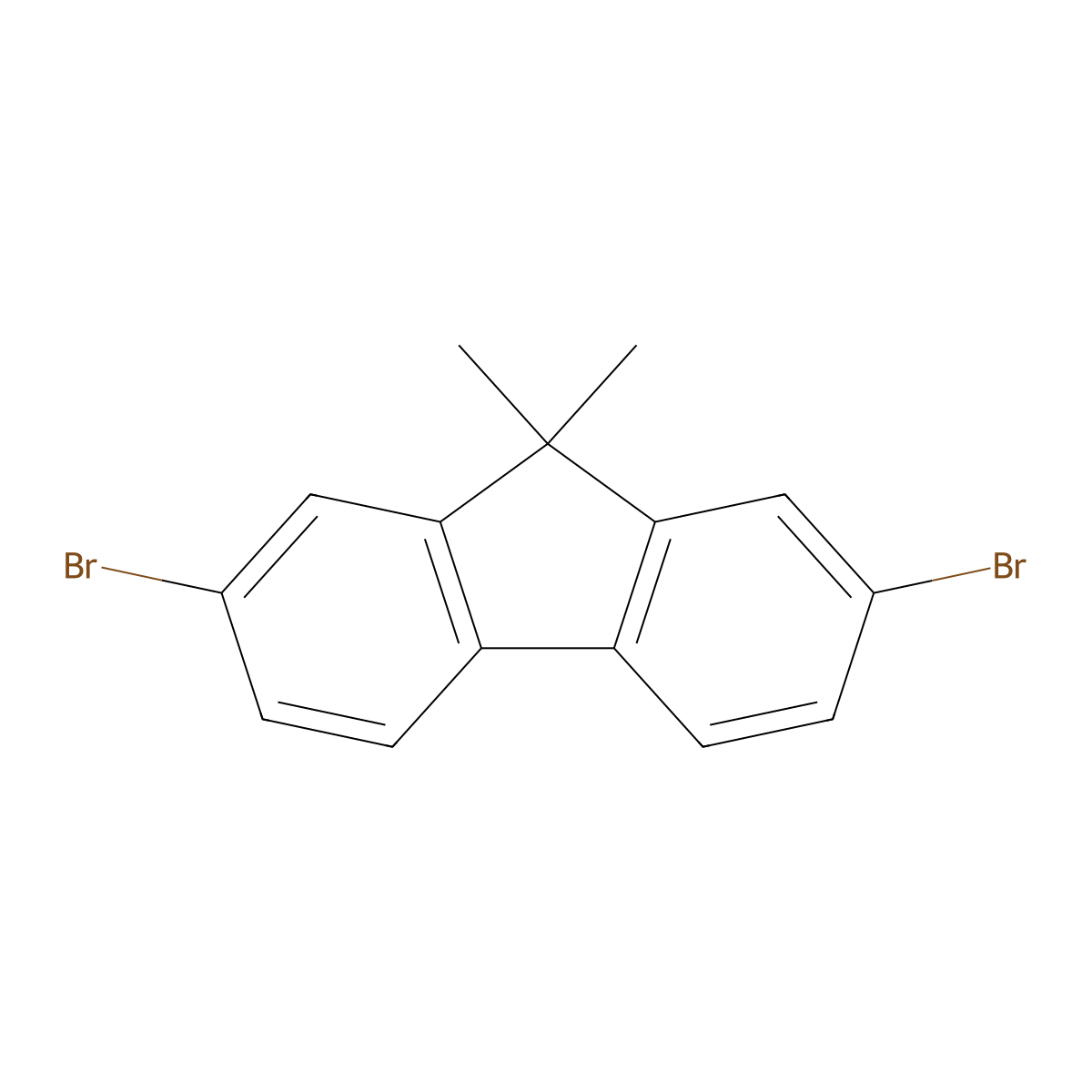 2,7-Dibromo-9,9-dimethylfluorene molecular structure, CAS 28320-32-3