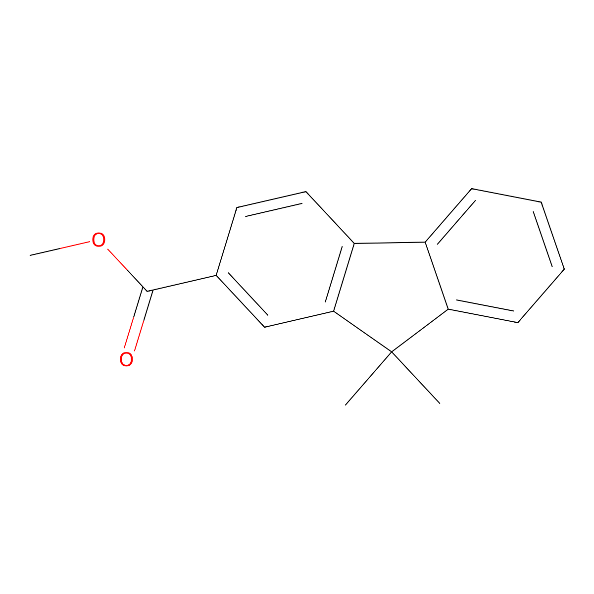 methyl 9,9-dimethyl-9H-fluorene-2-carboxylate molecular structure, CAS 28320-63-0
