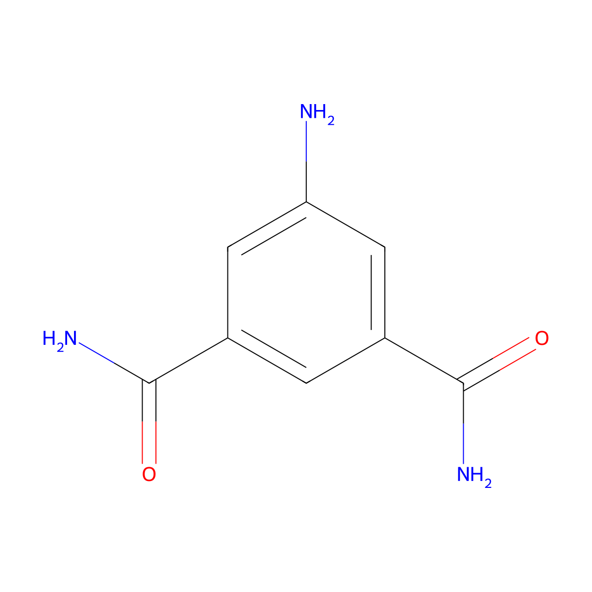 5-Aminobenzene-1,3-dicarboxamide molecular structure, CAS 28321-49-5