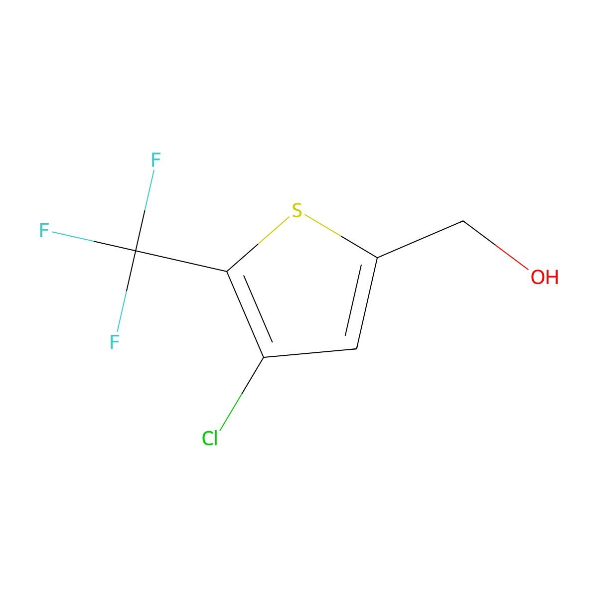 [4-Chloro-5-(trifluoromethyl)thiophen-2-yl]methanol molecular structure, CAS 2832115-34-9