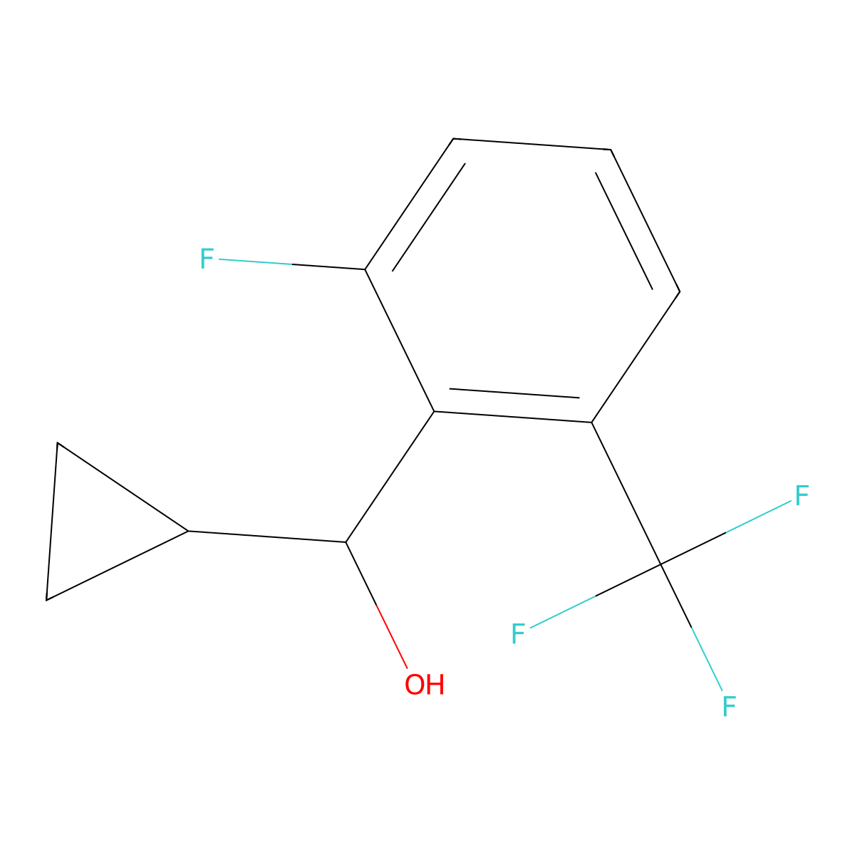 alpha-Cyclopropyl-2-fluoro-6-(trifluoromethyl)benZenemethanol molecular structure, CAS 2832131-15-2