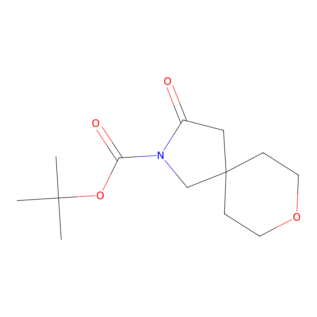 Tert-butyl 3-oxo-8-oxa-2-azaspiro[4.5]decane-2-carboxylate molecular structure, CAS 2832167-37-8
