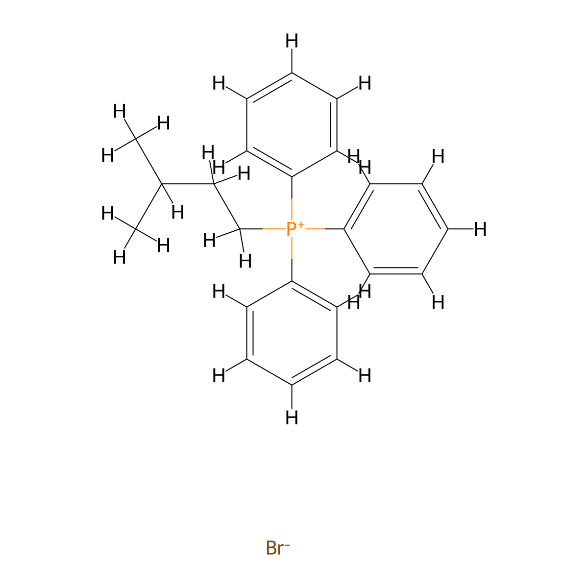 Isopentyltriphenylphosphonium bromide molecular structure, CAS 28322-40-9