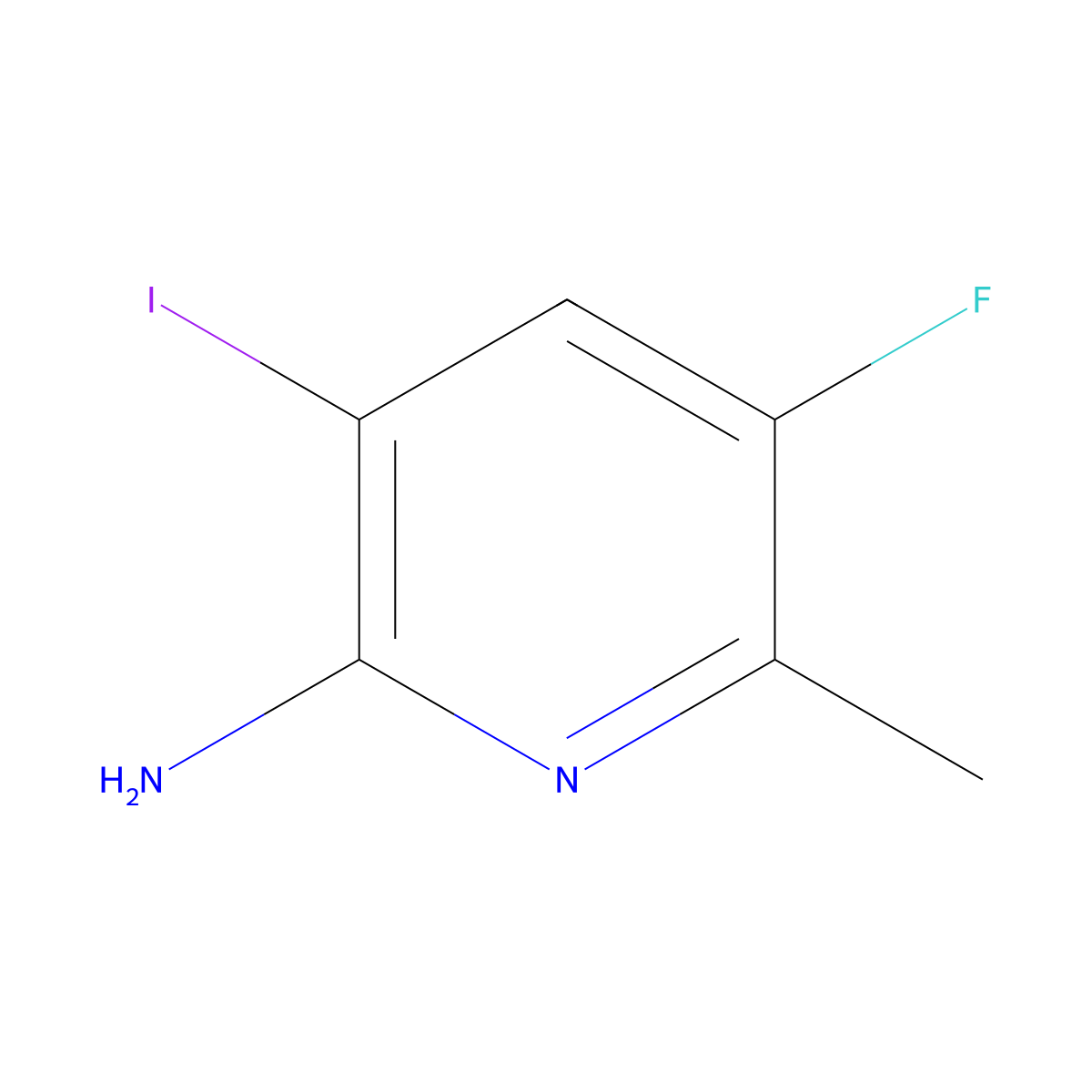5-Fluoro-3-iodo-6-methylpyridin-2-amine molecular structure, CAS 2832231-39-5