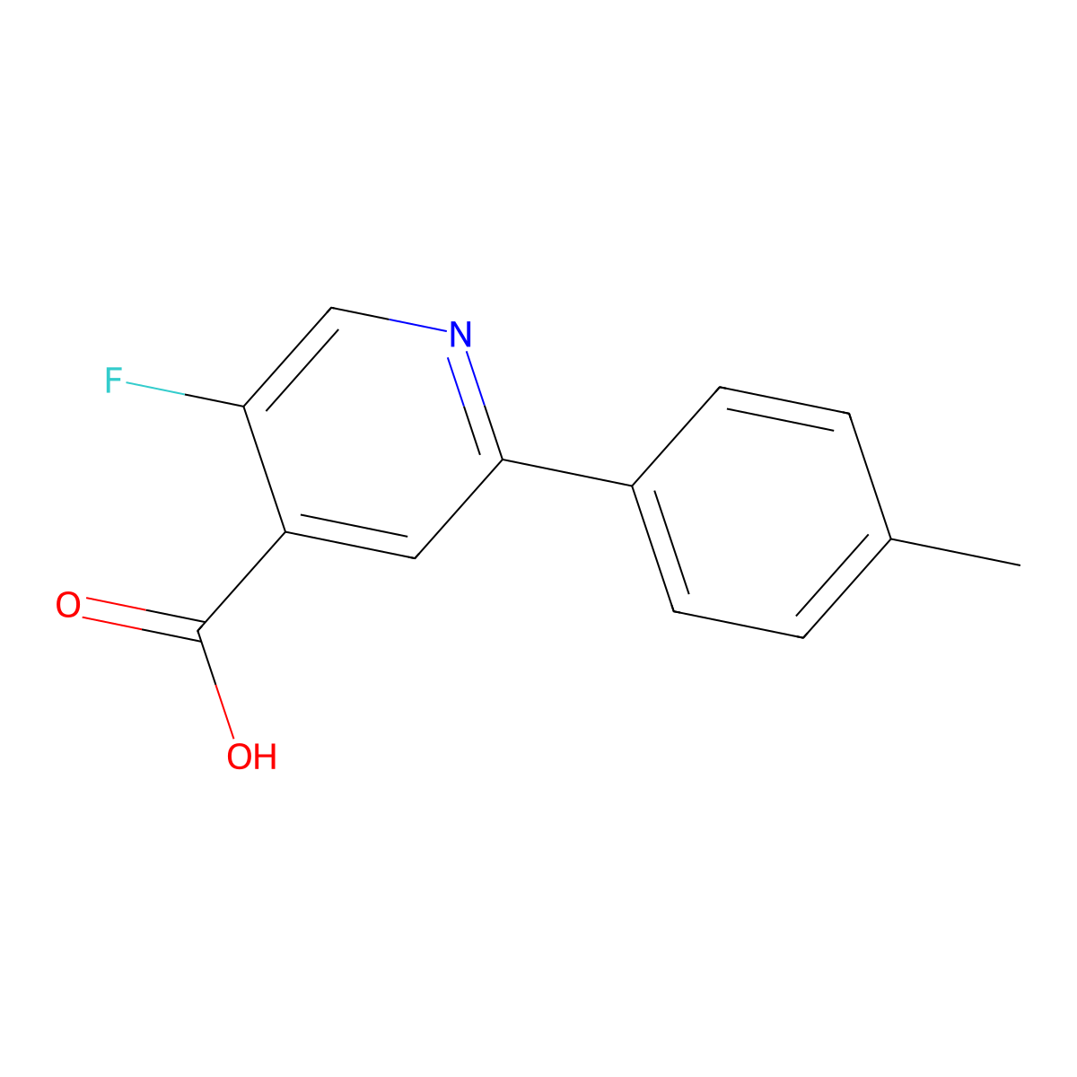 5-Fluoro-2-(p-tolyl)isonicotinic acid molecular structure, CAS 2832498-84-5