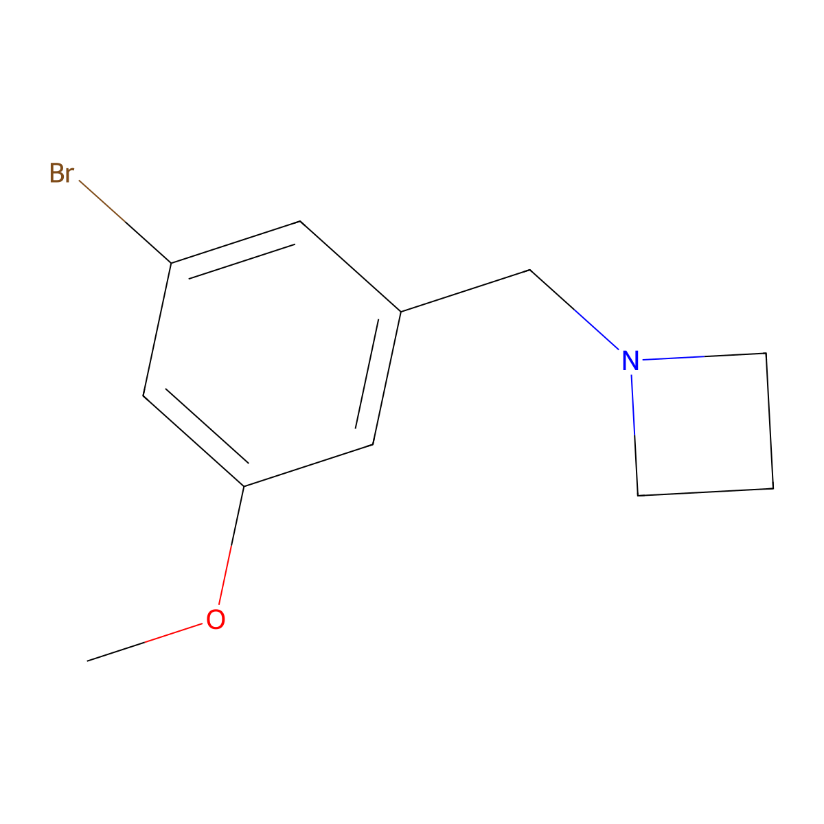 1-(3-Bromo-5-methoxybenzyl)azetidine molecular structure, CAS 2832704-68-2
