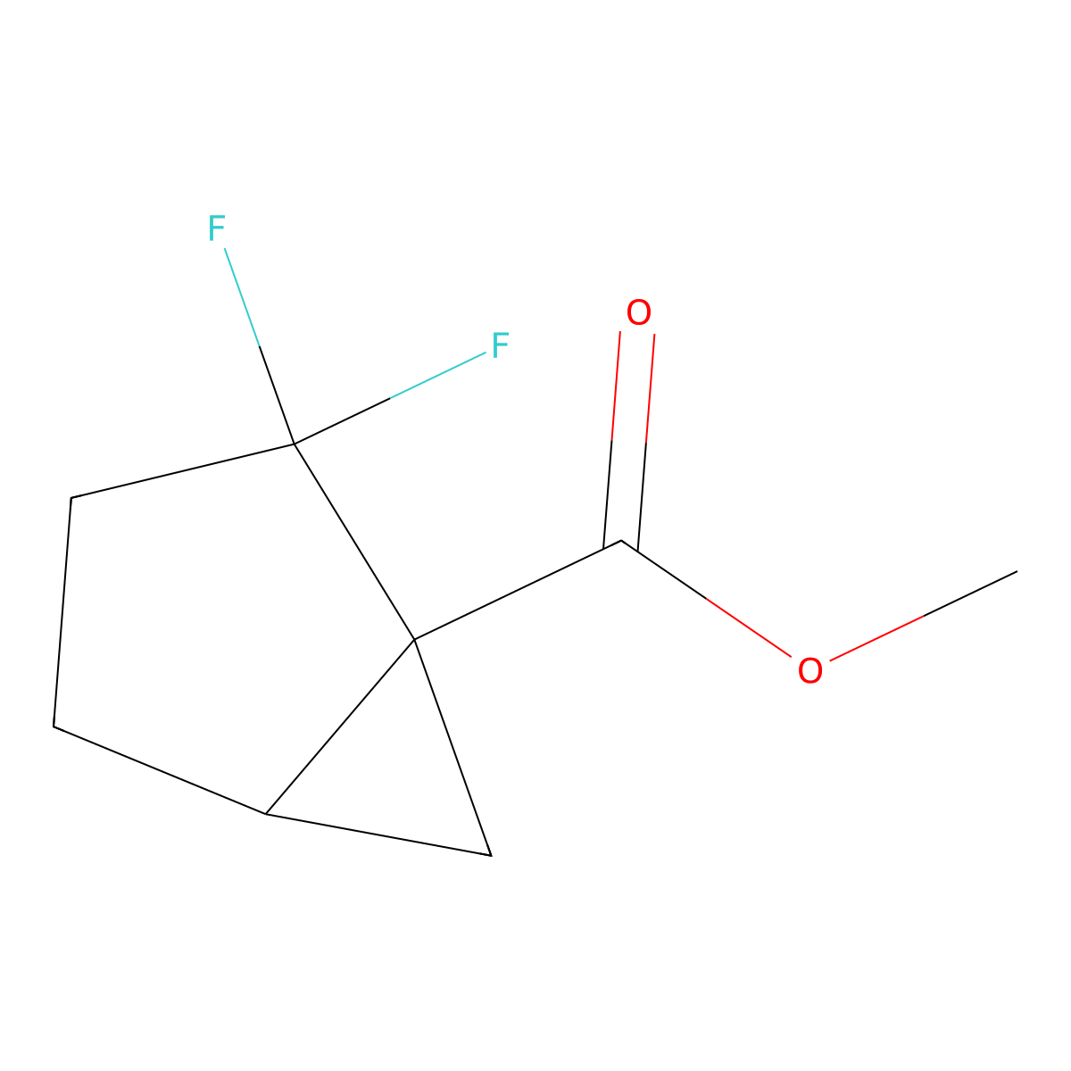 rac-methyl (1R,5S)-2,2-difluorobicyclo[3.1.0]hexane-1-carboxylate molecular structure, CAS 2832886-65-2