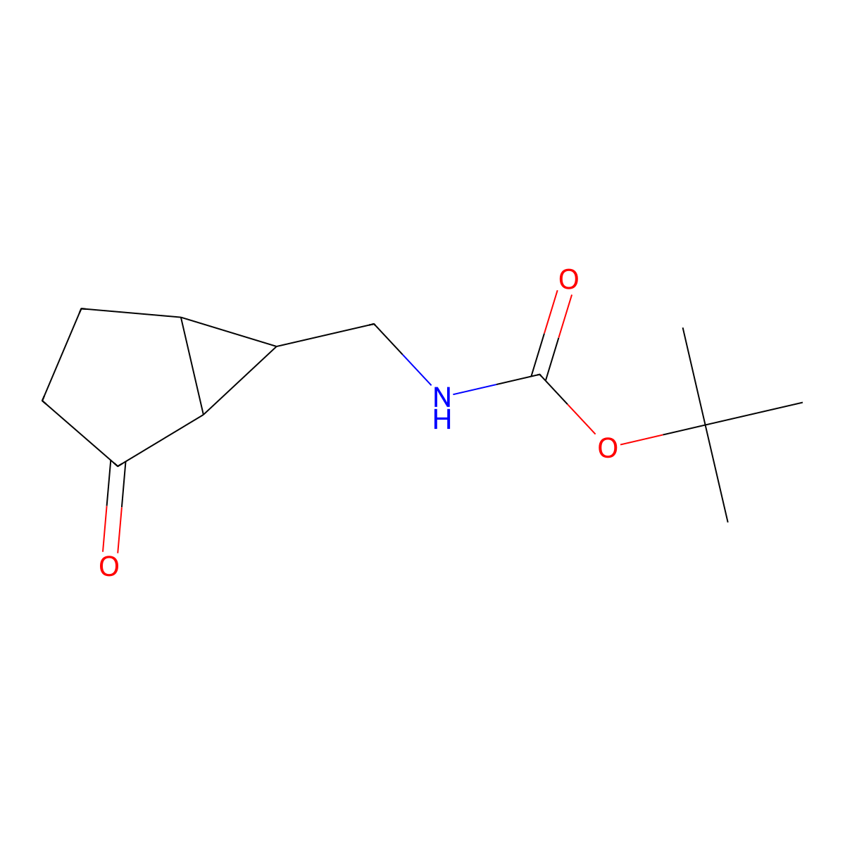 rac-tert-butyl N-{[(1R,5R,6R)-2-oxobicyclo[3.1.0]hexan-6-yl]methyl}carbamate molecular structure, CAS 2832888-40-9