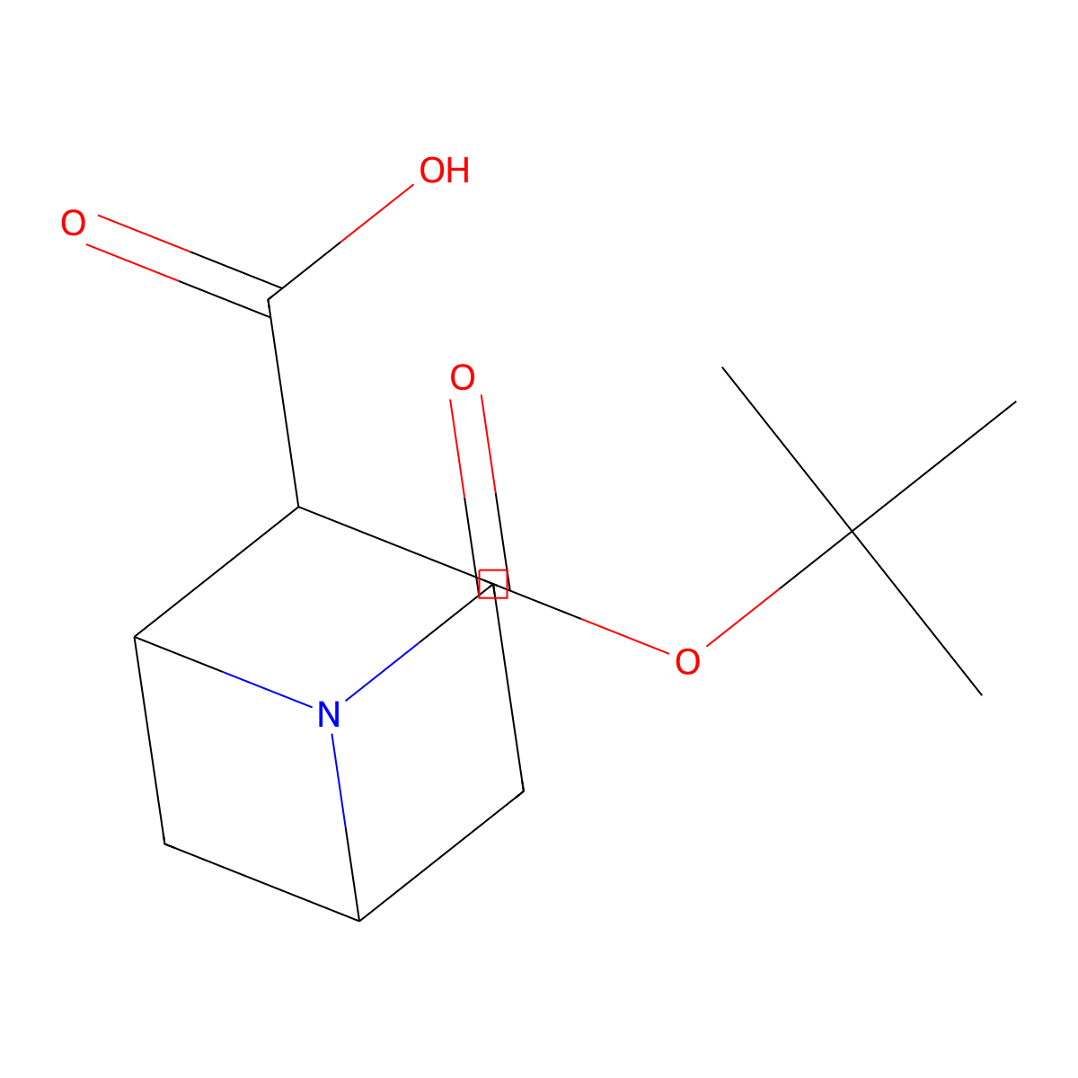 rac-(1R,2R,5R)-6-((tert-butoxy)carbonyl)-6-azabicyclo(3.1.1)heptane-2-carboxylic acid molecular structure, CAS 2832888-51-2
