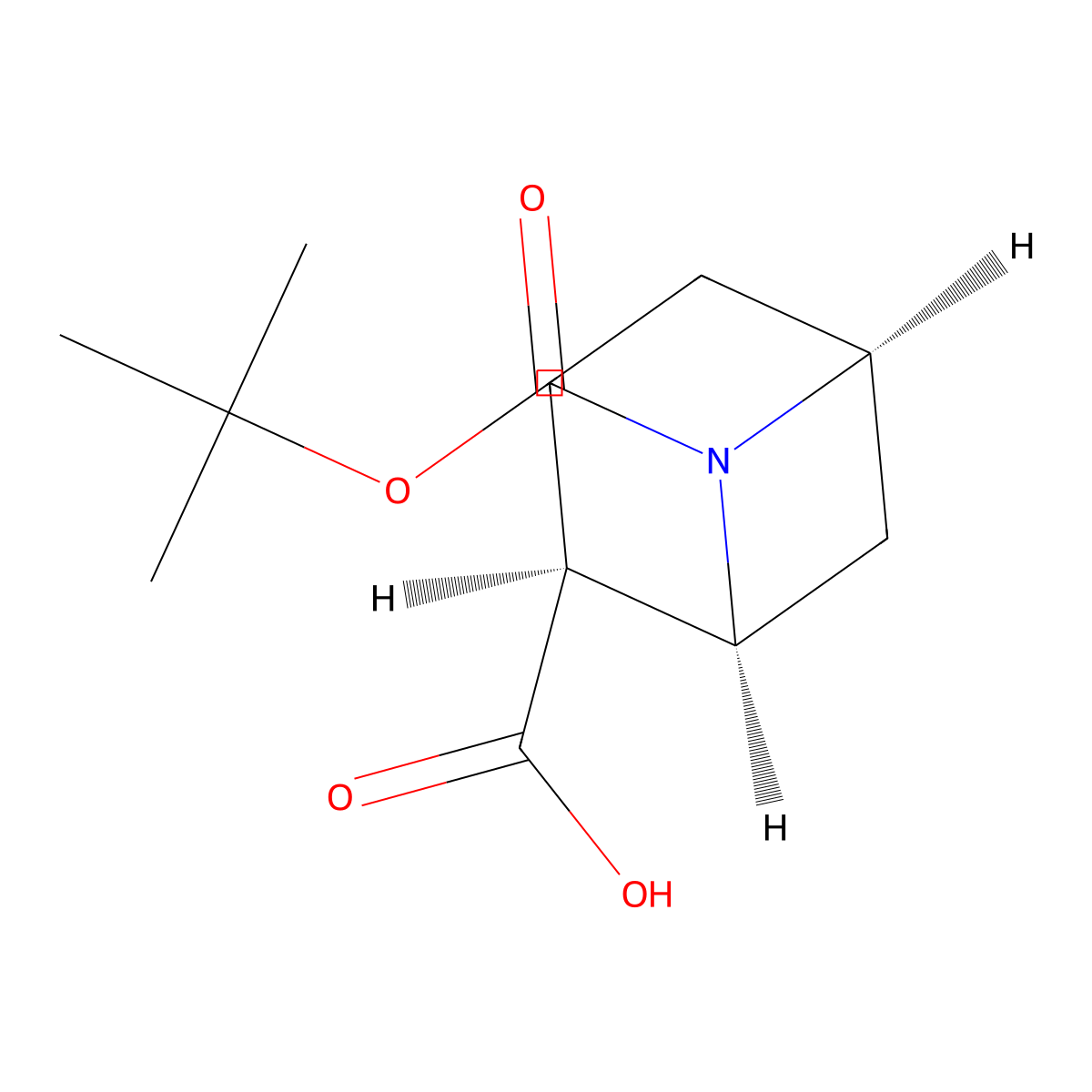 rac-(1R,2R,5R)-6-((tert-butoxy)carbonyl)-6-azabicyclo(3.1.1)heptane-2-carboxylic acid molecular structure, CAS 2832888-51-2