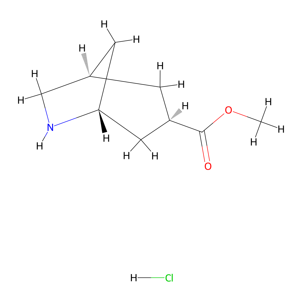 rac-methyl(1R,3R,5R)-6-azabicyclo[3.2.1]octane-3-carboxylatehydrochloride molecular structure, CAS 2832888-66-9
