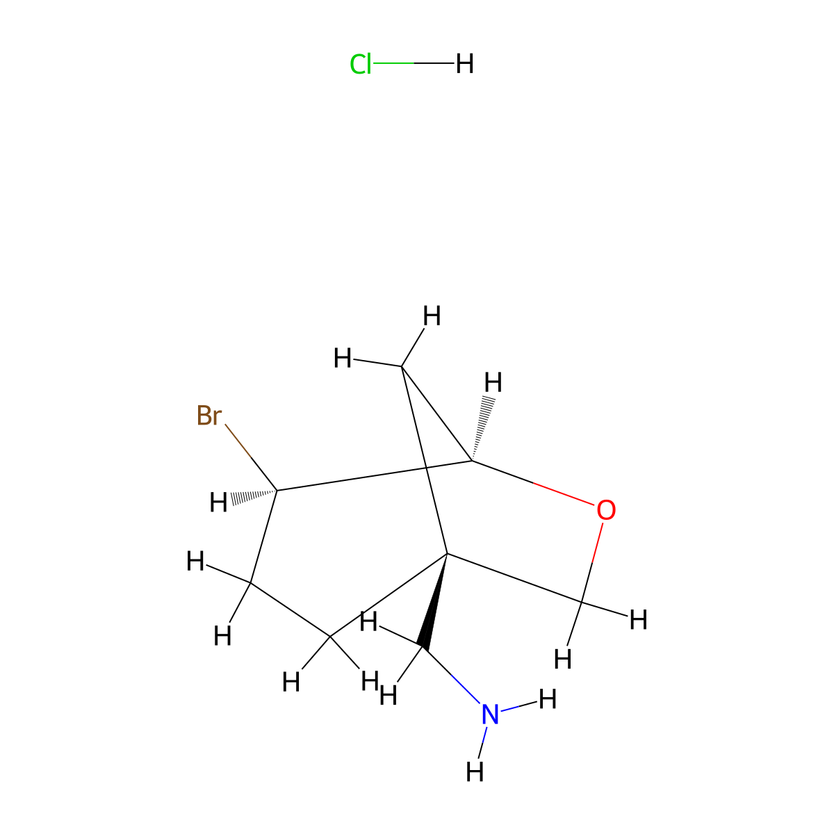 rac-1-[(1R,4R,5R)-4-bromo-6-oxabicyclo[3.2.1]octan-1-yl]methanaminehydrochloride molecular structure, CAS 2832888-68-1